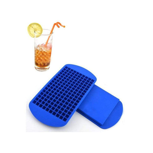 AussieSuperStore Homeware Supplies Sili Mini Ice Cube Molds Trays Frozen Cube Bar Pudding Silicone Tray Mould Tool Set of 2 (Blue) Mini Ice Cube Molds Trays Cube Bar Pudding Silicone Tray Mould Tool CB16ICETRAYBLUX2